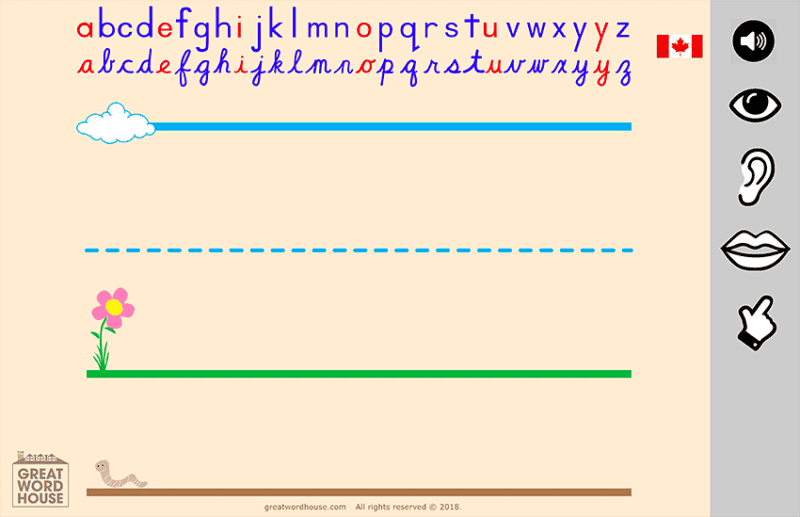 Interactive Multi Sensory Alphabet Card Drill