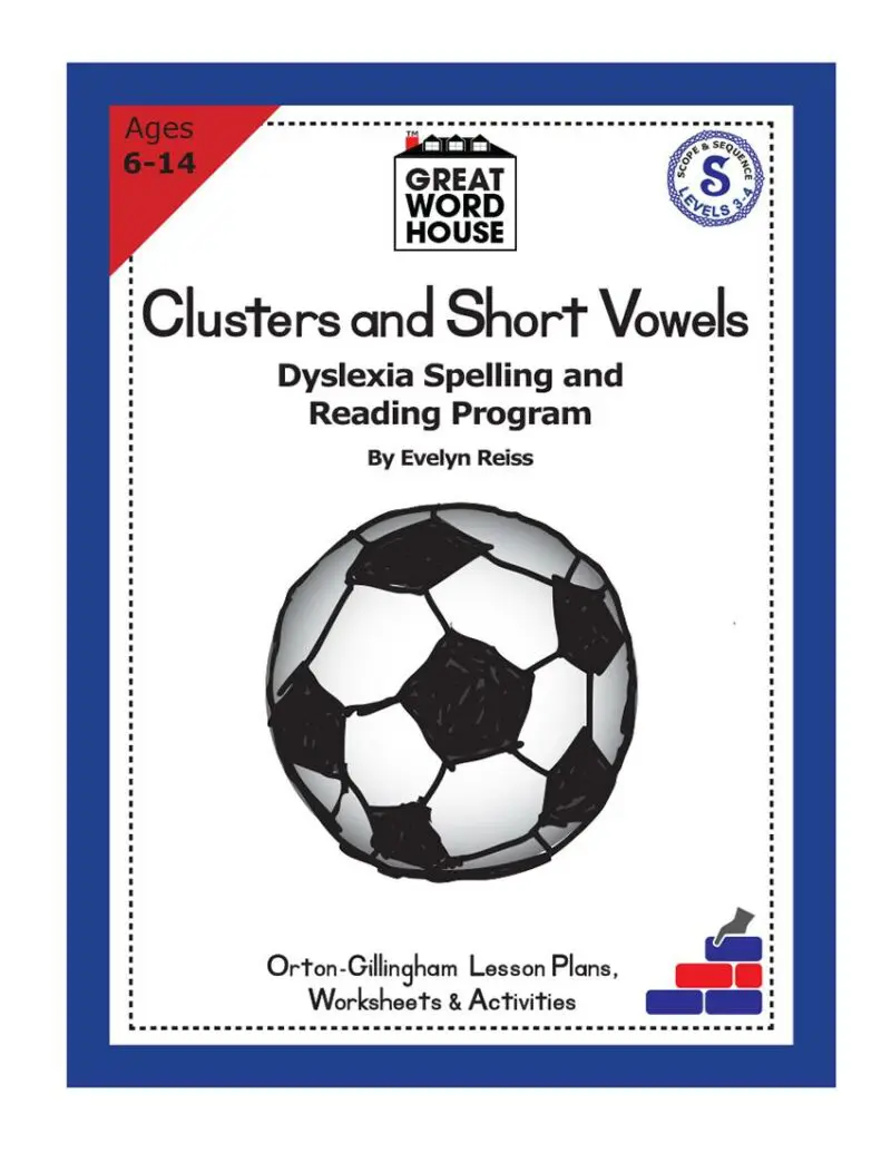 Clusters and Short Vowels Dyslexia Spelling and Reading Program Levels 3-4 (Soccer Ball)