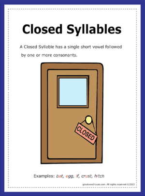 Closed Syllables