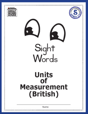 Sight Words, Math: Measurement (UK units), Levels 1-12