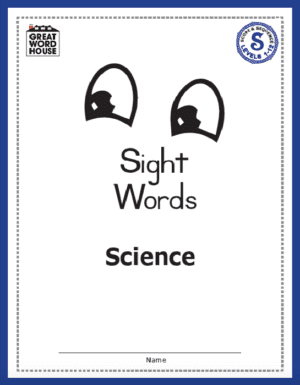 Sight Words, Science, Levels 1-12