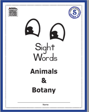 Sight Words, Animals and Botany, Levels 1-12