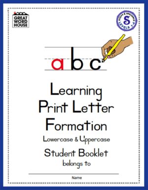 Letter Formation Levels 1-4 Small Booklet 5 in x 9 in